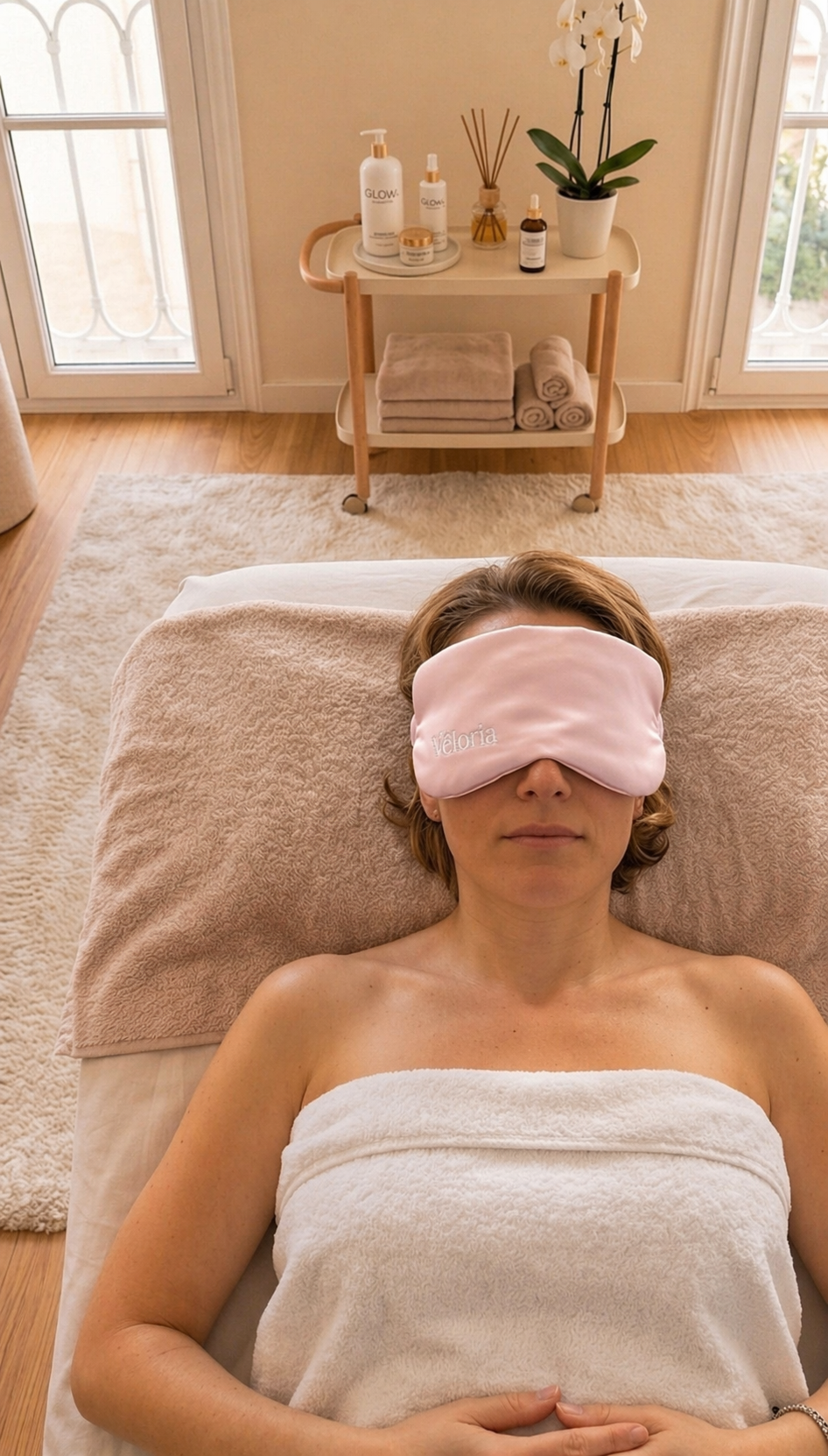 Coffret bien-être visage – Coussin yeux & Roller massage – Douce aurore