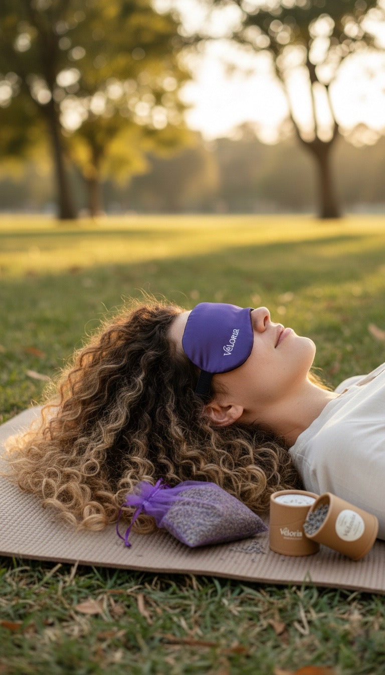 Coussin relaxant pour les yeux en soie - Eye Pillow Lavande & Cassia : Nuit calme