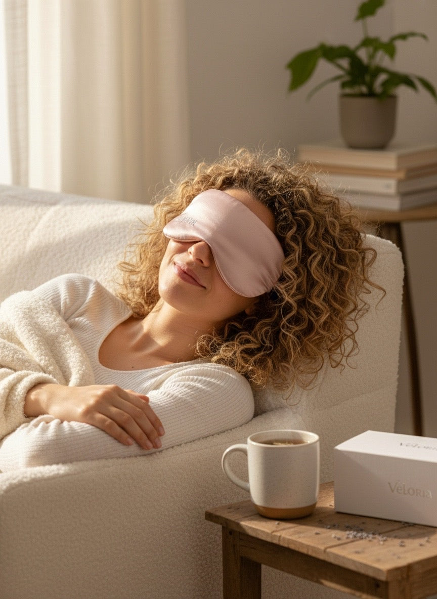 Coffret bien-être visage – Coussin yeux & Roller massage – Douce aurore