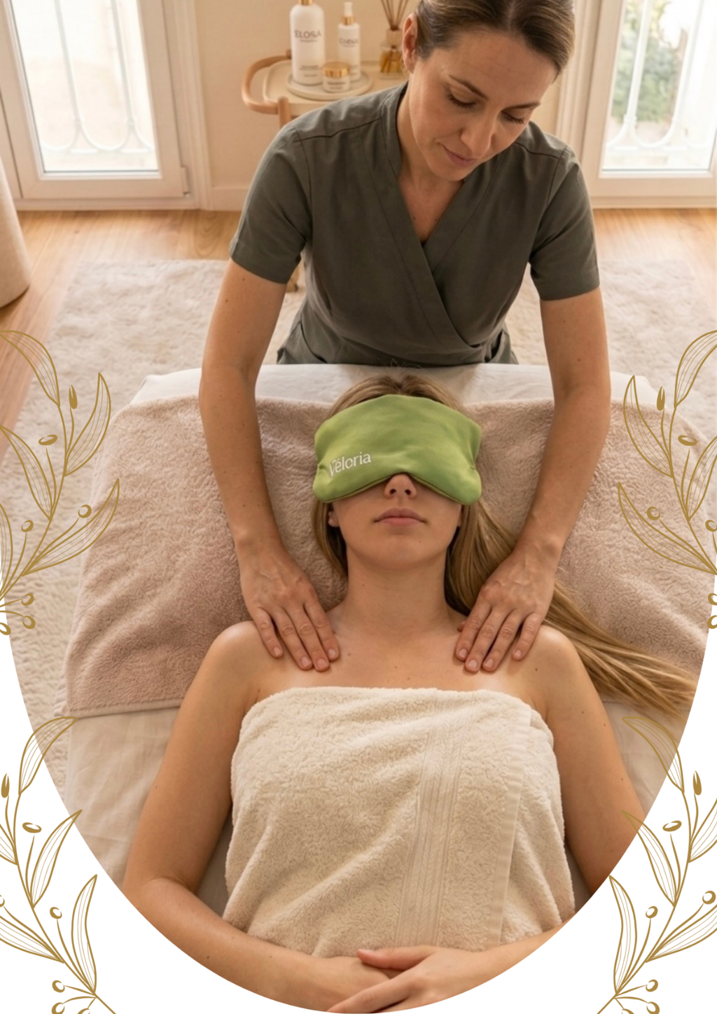 Coffret bien-être visage – Coussin yeux & Roller massage – Souffle de Nature