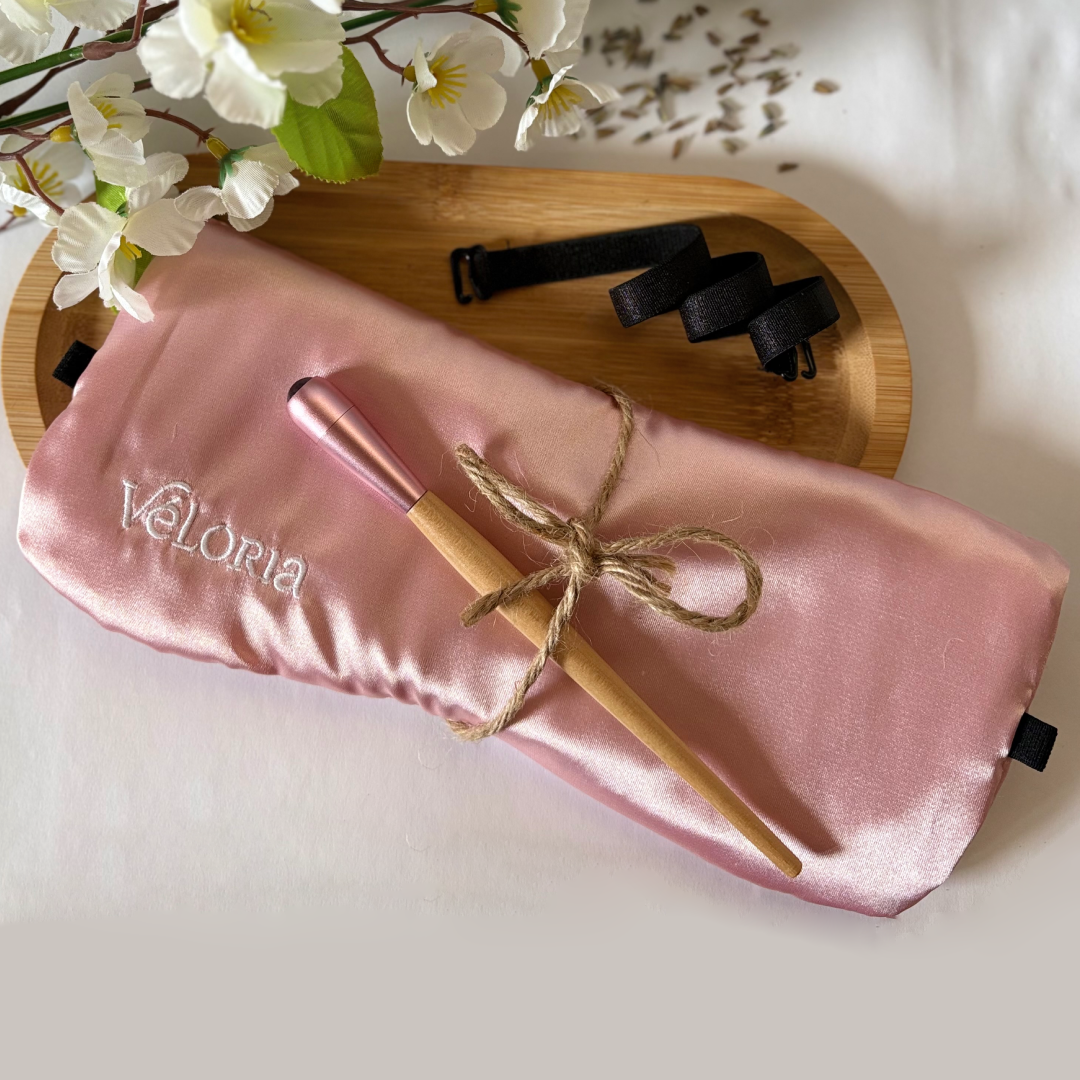 Coffret bien-être visage – Coussin yeux & Roller massage – Douce aurore